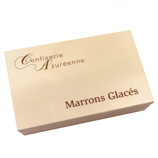 Marronnières bois 18 marrons glacés pliés OR