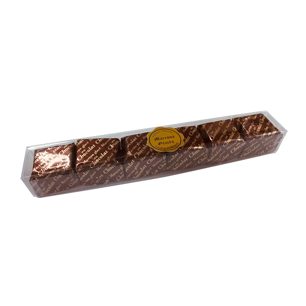 Réglette de 6 marrons chocolat